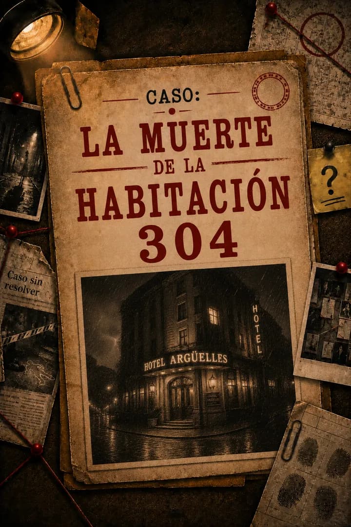 Cartel del caso: La muerte de la habitación 304